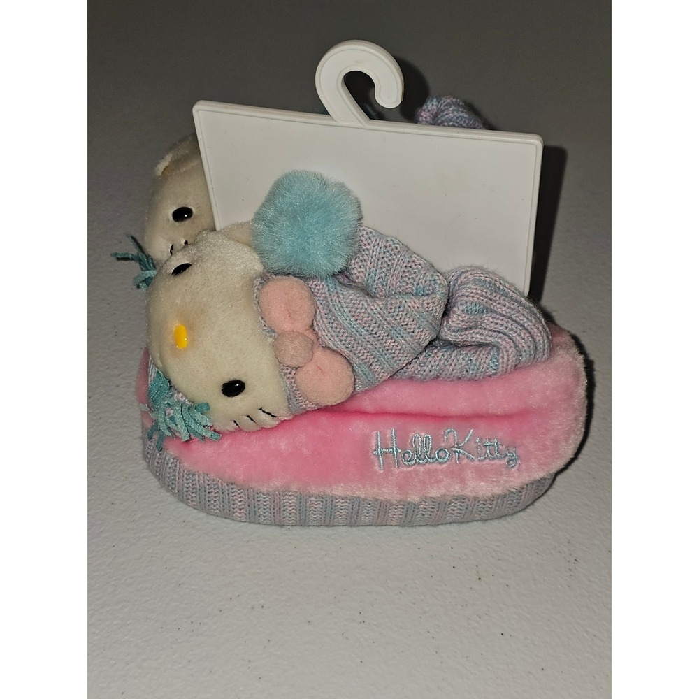 Vintage Sanrio Hello Kitty Girls Plush Slippers Small 5 6 Deadstock Y2K 2006 NOS